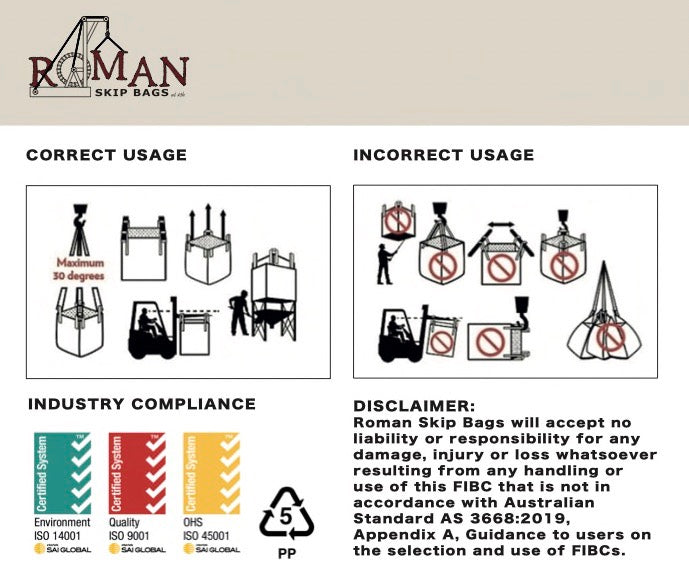Light Waste Skip Bag - MEDIUM (2000x900x900mm)