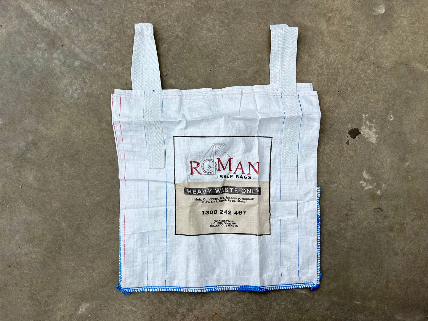 Heavy Waste Skip Bag - SMALL (900x900x900mm)